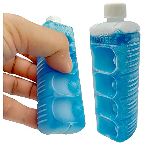 Fidget Ice Packs | Stop finger pain & blisters | guitar cello or hot surfaces | Sensory stress relief | Ice Gourd from Kool Fingers | 2-pack Blue