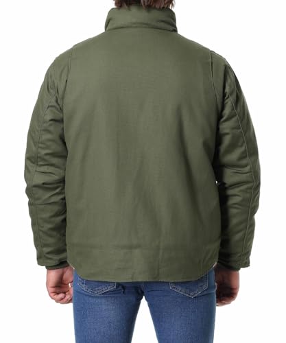 Image of Men's Quilted Flannel Lined Work Coat Long-Lasting Jacket