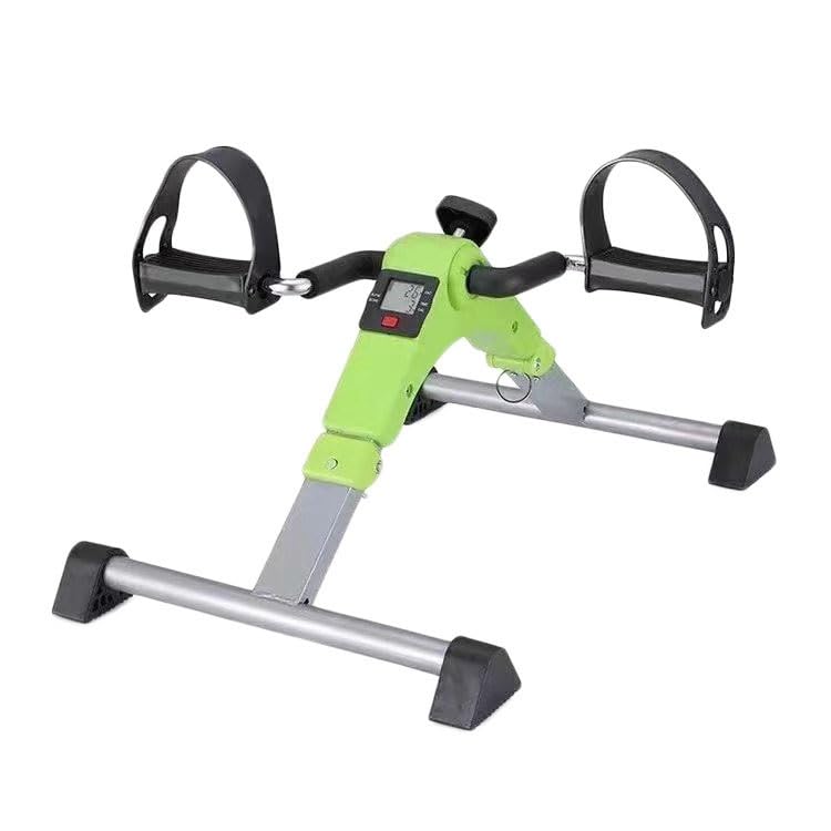 CQIKRWGWS Minibicicleta estática para Debajo del Escritorio, con Pantalla LCD y Resistencia Ajustable para Personas Mayores, Ideal para ejercitar Brazos y piernas.