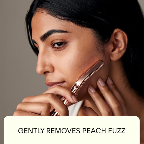 image for Leaf Shave | The Leaf Dermaplaner Kit, Rose Gold - All-Metal Facial Ra