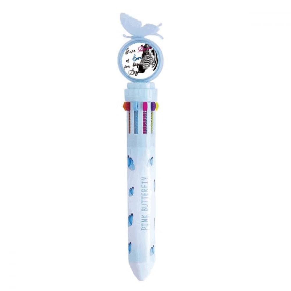Stylo à bille rétractable multicolore avec motif animal mignon pour l'école