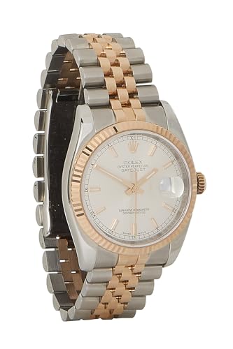 Pre-Loved 18K Rose Gold & Stainless Steel Datejust 116231 36mm, Pink