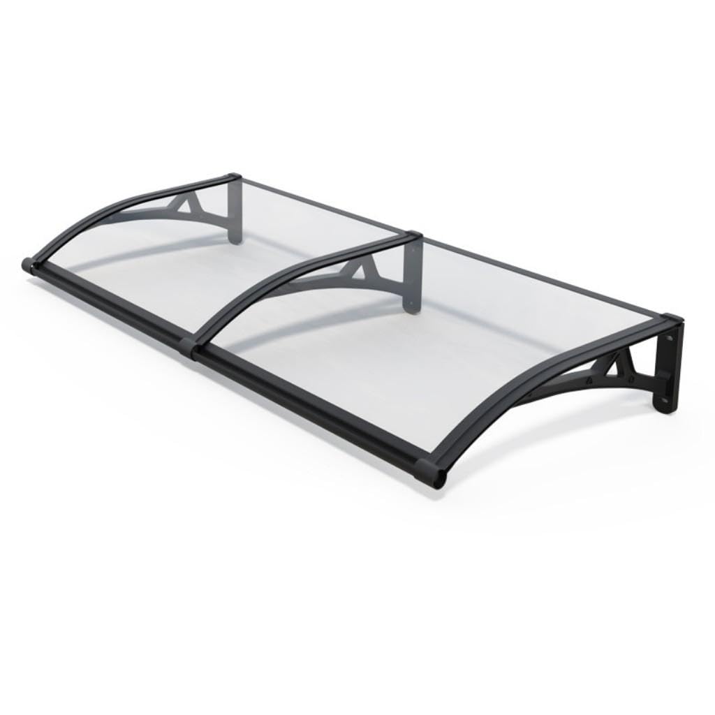 GJMSSMY Outdoor Door Awning, Aluminum Support Canopy, UV Protection for Doors & Windows, So Shield, Weather Resistant, A-60x240cm/24x95in, Perfect for Home or Business