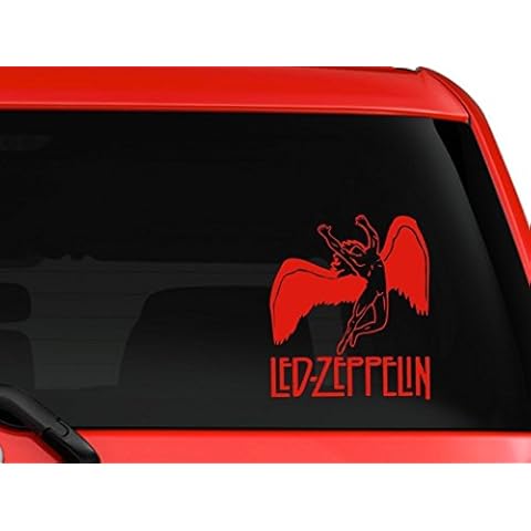 3LEGENDS LLC Led Zep. Rock Music Legends car Truck SUV Laptop Window Decal Sticker Approx 8 inches Red Cover