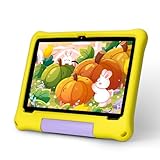 paitanry Android 15 Tablets – Kids Tablet 10 Inch with Case, Octa-Core, 8GB+64GB Storage (Expandable to 1TB), Dual Camera, GMS Certified, 5G WiFi 6, Bluetooth – Tablet for Kids Ages 3–12 (Yellow)