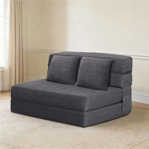 ANONER 60 Fold Sofa Bed with Pillows