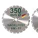 Produktbild HM Sägeblatt 350 x 30 mm NAGELFEST FF Hartmetall FSP Kreissägeblatt 350mm für Bauholz Brennholz Schalholz Leimholz zum Sägen mit Wippsäge Tischkreissäge Kreissäge Kappsäge Brennholzsäge Tischsäge