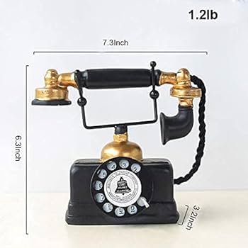 ヴィンテージ 電話　インテリア　ディスプレイ Amazon.com : Vintage Phone,White,Old Fashion Antique