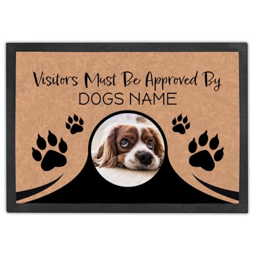 Sentiment House Personalized Dog Door Mat with Photo and Name - Customized Welcome Mat - Floor Mats...