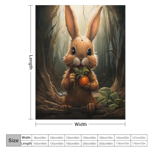 Plaid lapin couverture polaire douce chaude et légère pour sofa - 6