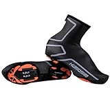 HomDSim Cycling Shoe Covers Winter Waterproof Windproof Warmer Mountain Road Bike Shoe Covers Outdoor Sports Rain Overshoes (Large)