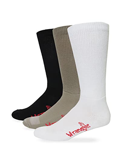 Wrangler Mens Ultra Dri Non-Binding Seamless Toe Mid Calf Boot Socks 3 Pair - Main Image