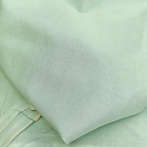 Tissu Coton Uni Oeko-Tex® - au Mètre - Largeur 150cm 120g/m² - Choix de 18 Coloris (Vert Menthe)