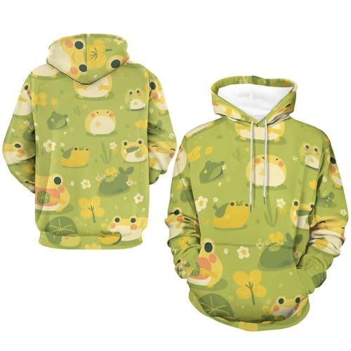 Sweat à capuche grenouille verte idée cadeau original taille S mixte