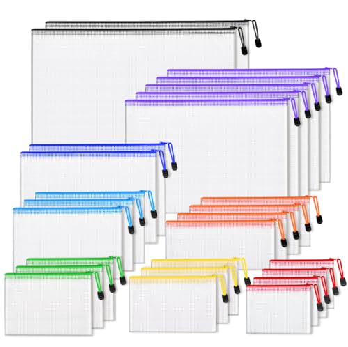 26pcs Mesh Zipper Pouch Bags for Organizing