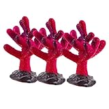 FUTUREORYY 3 Piezas Adorno de Coral de Resina Realista para Acuario y Decoración de Mesa Ornamento Natural para Tanques de Peces y Decoración Oceánica