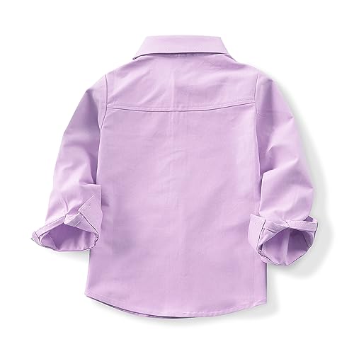 Image of OCHENTA Boys' Long Sleeve Button Down Cute Rabbit Casual Dress Easter Shirt