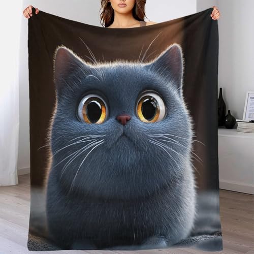 Couverture Ultra Douce Chat Noir Résistante en Peluche - 6