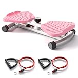 Waist Twist Sculptor Machine, Waist Trainer Disc for Weight Loss, Waist Relax, Ab Training, Balance Training, Foot Massage, Noiseless Home Exercise Equipment With Resistance Band, pink