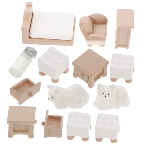 Milisten 1 Juego De Mini Muebles para Casa De Muñecas Pequeñas Miniaturas Accesorios De Estilo Muebles De Habitación Muebles En Miniatura Muebles De Casa De Muñecas De Resina