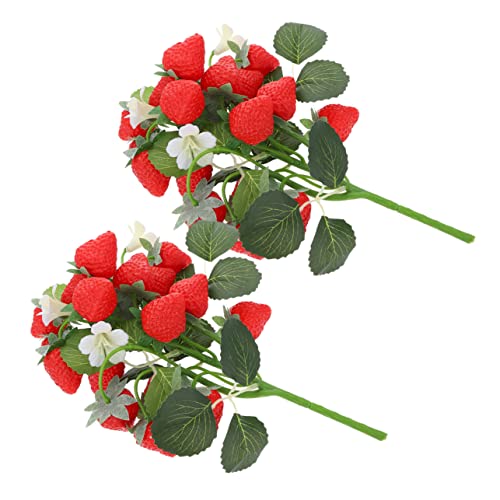 FUNOMOCYA 2Pcs Artificial Fruits Aesthetic Fruits Bouquets Simulated with Faux Limes Cherries and Lemons for Home Decor Floral Arrangements and Aesthetic Displays