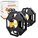 Preiswert&Gut Kabeltrommel leer 2 Stück mit Drehknopf - Kabelaufroller und Schlauchtrommel für CEE Kabel Gartenschlauch Seil - Innenachse 13,2 cm Kunststoff schwarz gelb