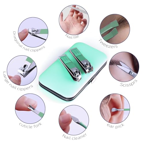 image for Manicure Set 8 in 1 Nail Clipper Set,RedFlow Nail Clippers,Fingernail 