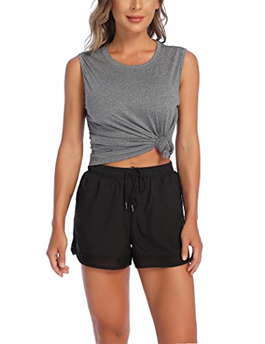image for COOrun Women's Running Shirts Sleeveless Active Shirt Exercise Workout