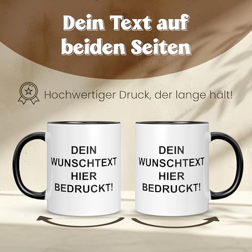 LIEBTASTISCH Personalisierte Tasse – Tasse mit Namen – Spülmaschinen- & Mikrowellengeeignet – In Deutschland bedruckt – 330 ml… – Ansicht 2
