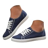 Women Canvas Fashion Sneakers Low Heel Walking Shoes...