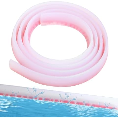 Shower Threshold Water Guard Dam Bottom Seal for Bathroom and Kitchen Glass Shower Door Strip Dry and Wet Separation Caulk Seal Edge Tape Cover