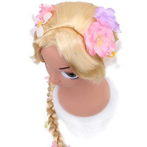 STYLER Long Blonde Rapunzel Wigs For Kids - Princess Girl Costume Cosplay Fairytale Ball Braid Wigs For Halloween Christmas Party Hair3