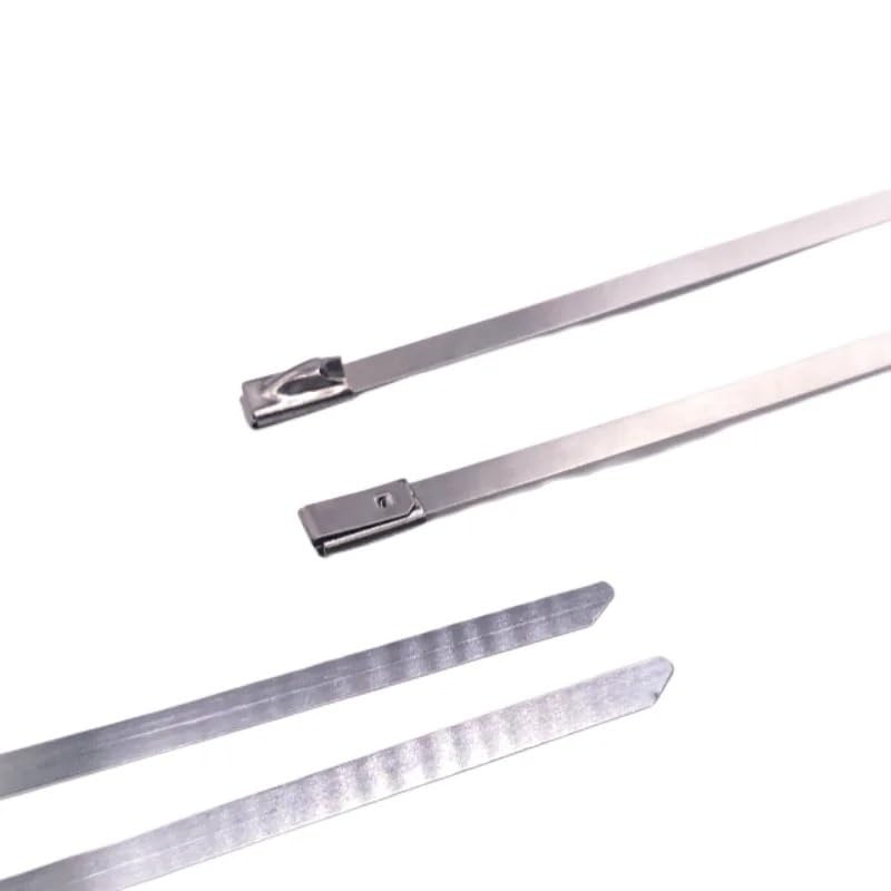 Opaski zaciskowe metalowe Stal nierdzewna Ca 10 20 50 100 200 szt. 12 mm 0,47 cala opaska wydechowa wielofunkcyjna 304 ze stali nierdzewnej metalowa opaska zaciskowa samoblokująca opaski zaciskowe 20