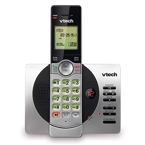 VTech CS6919 DECT 6.0 Expandable Cordless Phone with Caller ID and Handset Speakerphone, Silver/Black (Non-Retail Packaging)