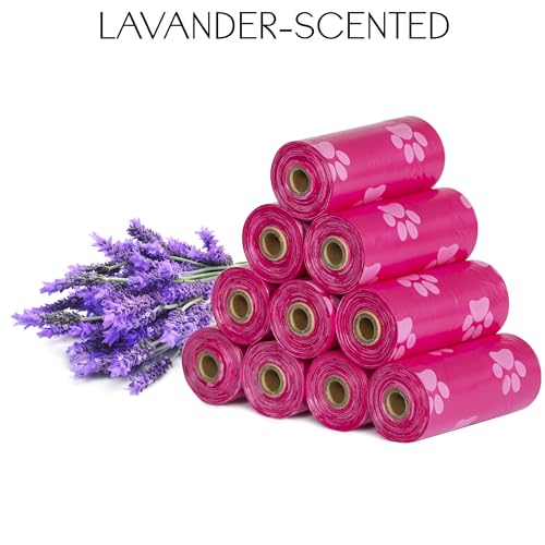 Image of 360 Count Dog Waste Bags, 24 Rolls, Scented Poop Bags for Puppies (Pink)