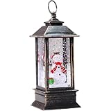 Wyazzivクリスマス ランタン スノードーム LED 電池式 クリスタル ライト キラキラ光るランタン 雰囲気満載 インテリア 置物 屋内 屋外 オブジェ クリスマス雑貨 (C)