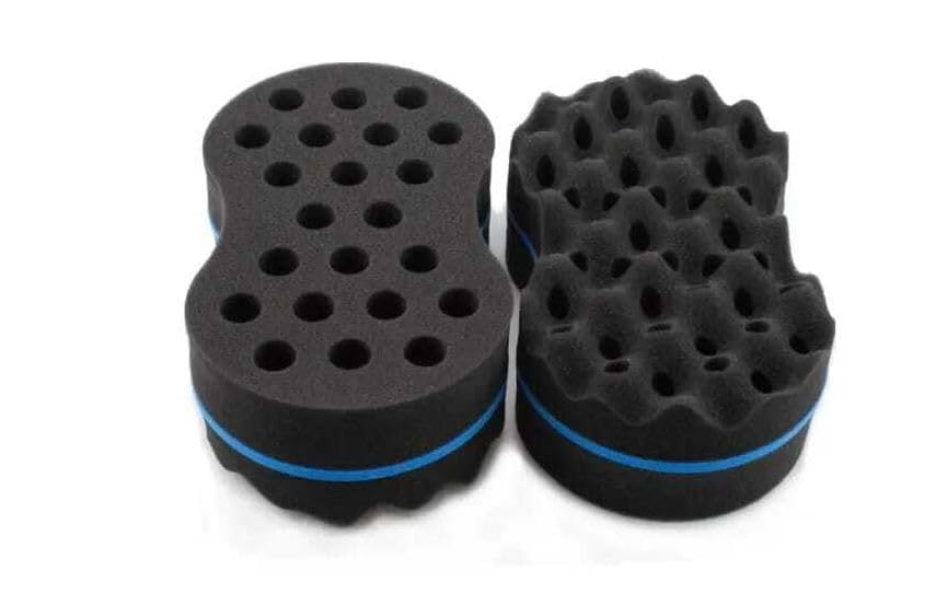 Double-Sided Curl Sponge Brush for Men – Afro Hair, Waves & Beard Styling – Durable Barber Hair Curling Brush