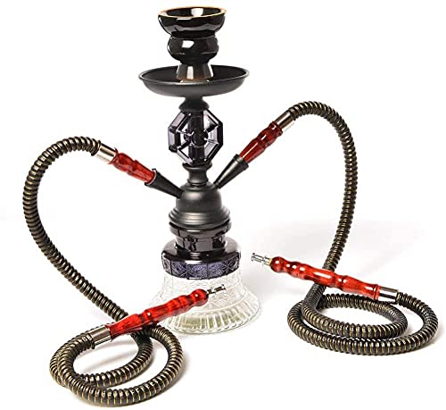 YAYY 2 Schlauchhukahn Komplett Set Silikonrohr Keramikschüssel Hukahn 11 Nysa Wasser Shisha Bong Glas Handgefertigte…