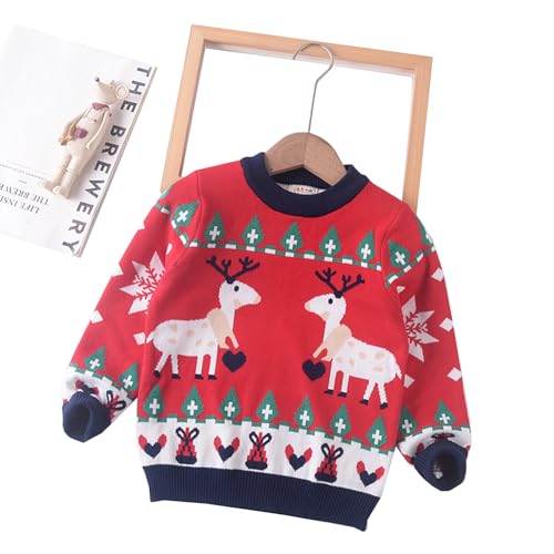 Image of Ugly Christmas Sweater for Girls Funny Xmas Knit Pullover Shirts Kids Child Holiday Jumper Tops Outfit 2-14 Years