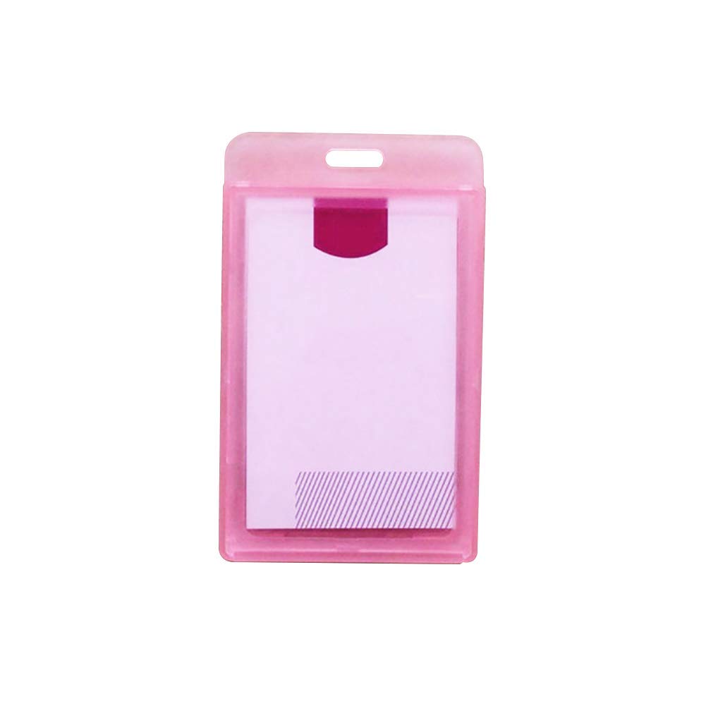 Afco ID Badge Holders Lanyards Waterproof Hard Plastic Permit ID Card Badge Employee Name Tag Holder Cover Size