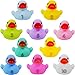 10 Pack: Numbers Counting Rubber Ducks Colorful Bath Toys - 1, 2, 3 Learn to Count Numeracy Early Learning Educational Bathtime Squeak Duckies Bathtub Set for Kids, Toddlers