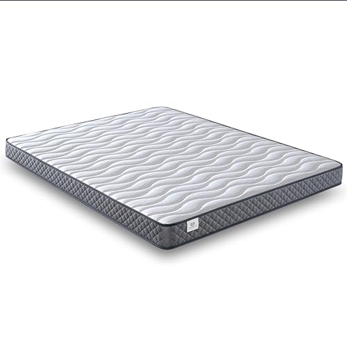NATURELITS Colchon 90x190 Viscoelástico Doble Cara Invierno/Verano. Firmeza Media MemorySens. Adaptable, Higiénico y Transpirable. Individual Color Gris. Modelo Orbit Altura 9 cm