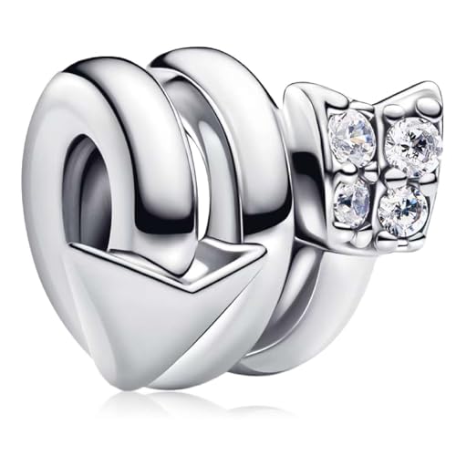 Flecha de cupido charm de plata S925 un regalo romántico para mujer