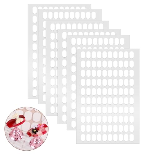 600 Pcs False Tip Double Sided Adhesive Tapes Double Sided Tapes for Nail Art Holder Nail Art Display Tapes Pre-Cut Nail Display Strips for Nail Art Holder Nail Display Book