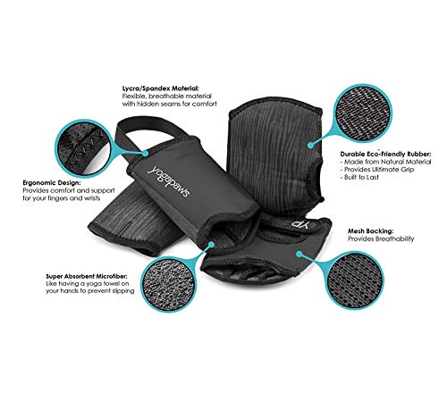 Image of YogaPaws Elite Padded Non Slip Yoga Gloves and Yoga Socks for Women and Men