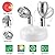 Honoson 4 Pack Dual Head Battery Operated Spotlights Indoor Wireless RGB LED Spot Light with Remote 13 Color Accent Lights with Rotatable Head Stick on Wall Hallway, for Painting Picture(White)