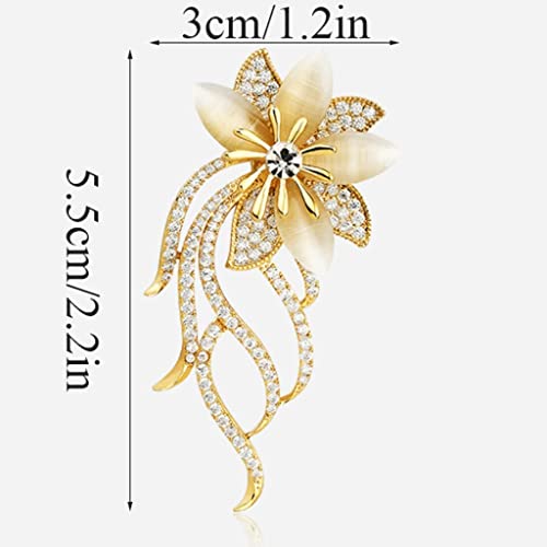 Clips de collier en cristal faits à la main avec épingle de col femme