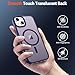 SUPFINE Magnetic for iPhone 14 Case & iPhone 13 Case (Compatible with MagSafe) (Military Grade Drop Protection) Slim Translucent Matte Shockproof Phone Cover,Dark Purple