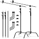 Soonpho 2-Pack C Stand Set Stativ Heavy-Duty Stahl C Ständer aus Edelstahl Schwarz 330 cm Verstellbares Lichtständer für Studio Softbox Reflektor Lichtstativ für Godox AD200 Pro SK400II Aputure 120D