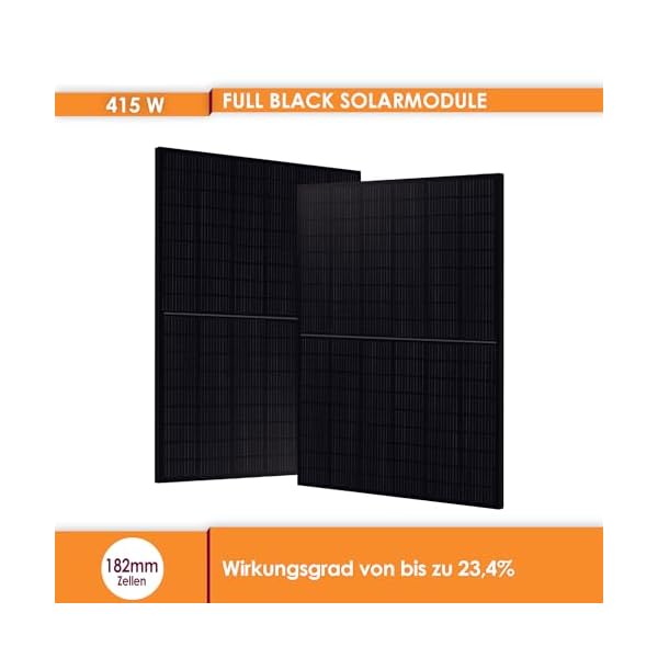 VALE Balkonkraftwerk 830Wp Full Black | 800 Watt APsystems Wechselrichter | 5m AC-Kabel | inkl. Geländerhalterung – Bild 5